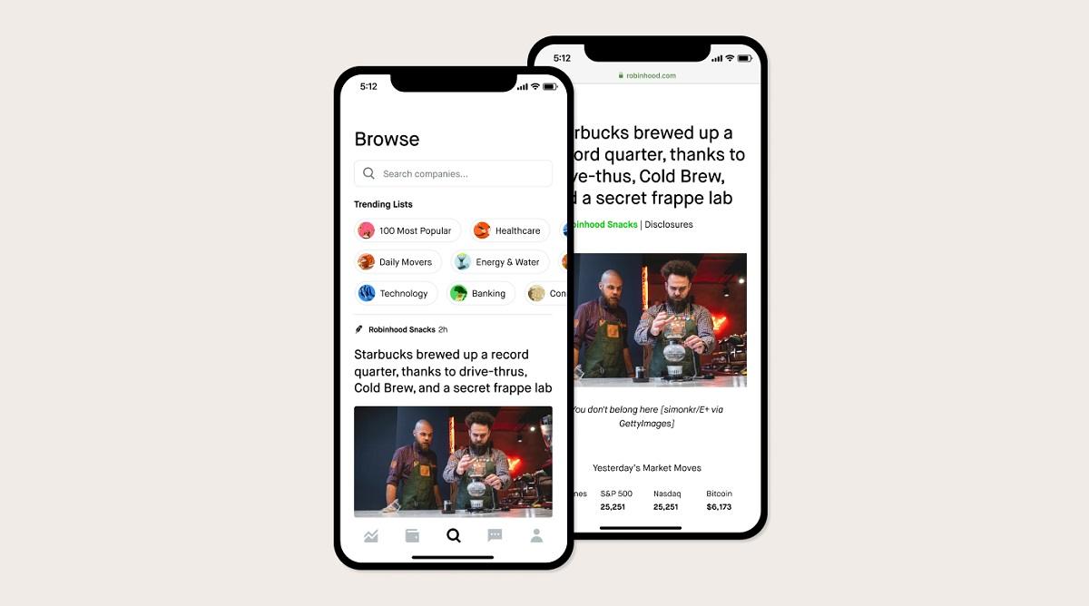 Robinhood与Snapchat合作,分销其财经新闻服务Snacks