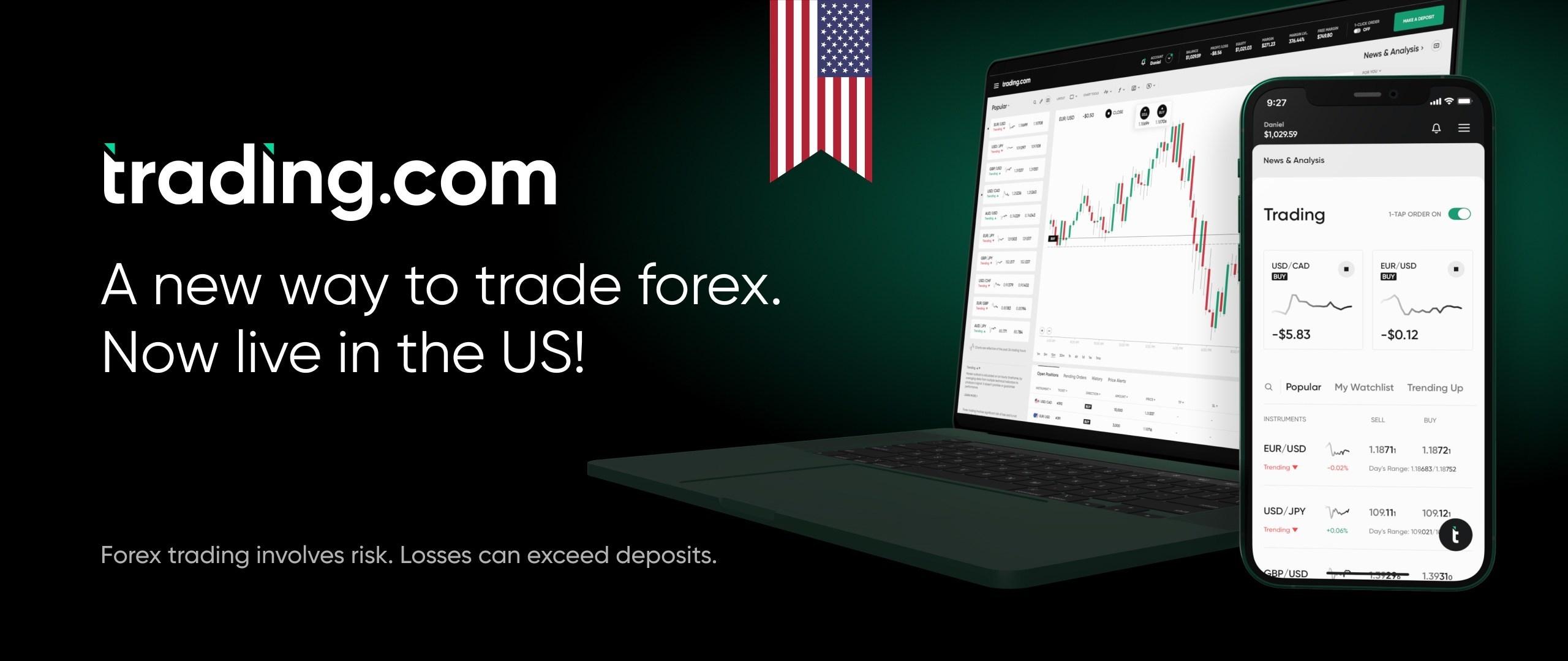 Trading.com正式登陆美国市场，推出免佣金外汇交易