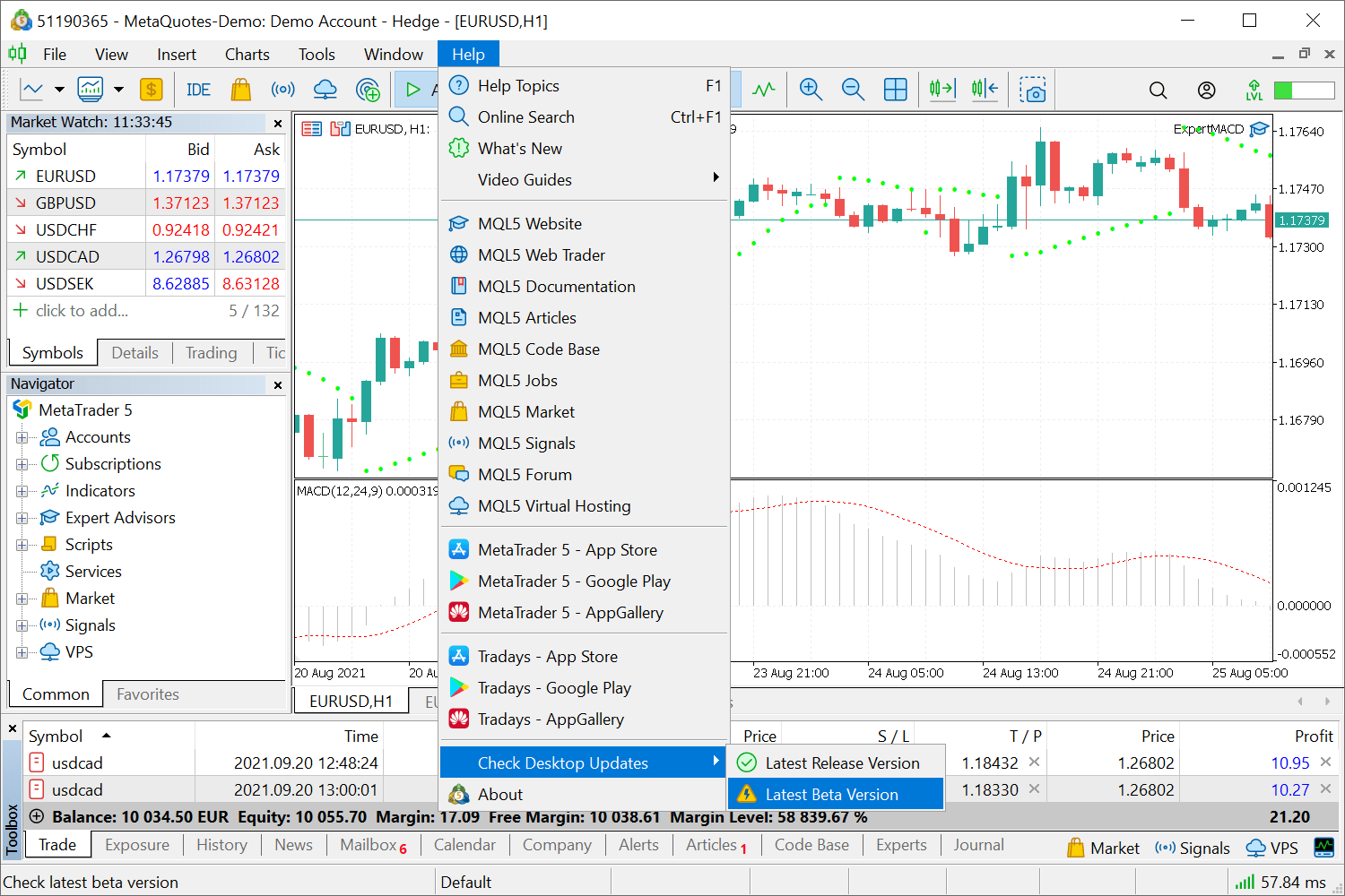 MetaTrader 5 beta 3360 发布：终端与 MQL5 增强