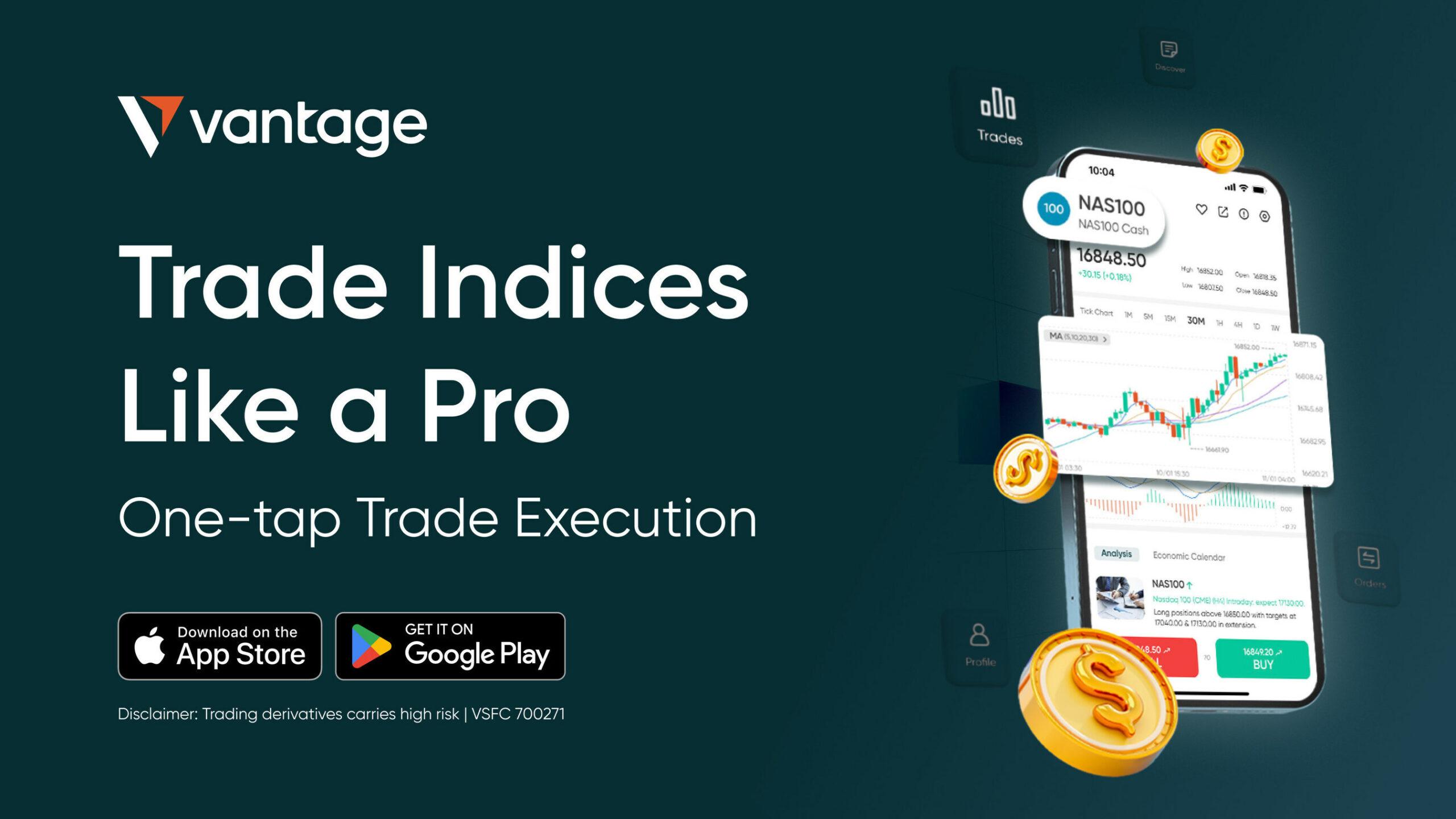 Vantage 升级网站与App，强化指数差价合约交易功能