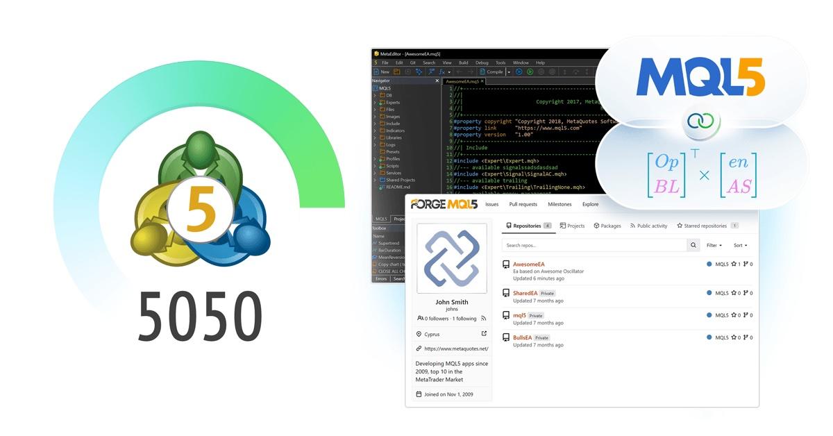 MT5平台Beta版5050：迁移至Git并推出MQL5 Algo Forge开发者中心