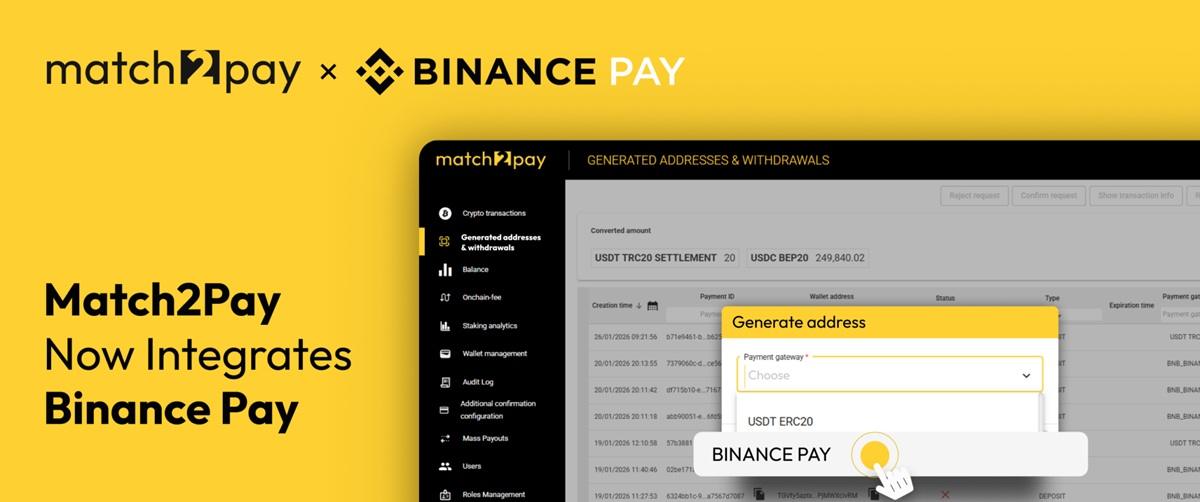 Match2Pay 拓展加密支付选项，直连钱包数量突破 500 个