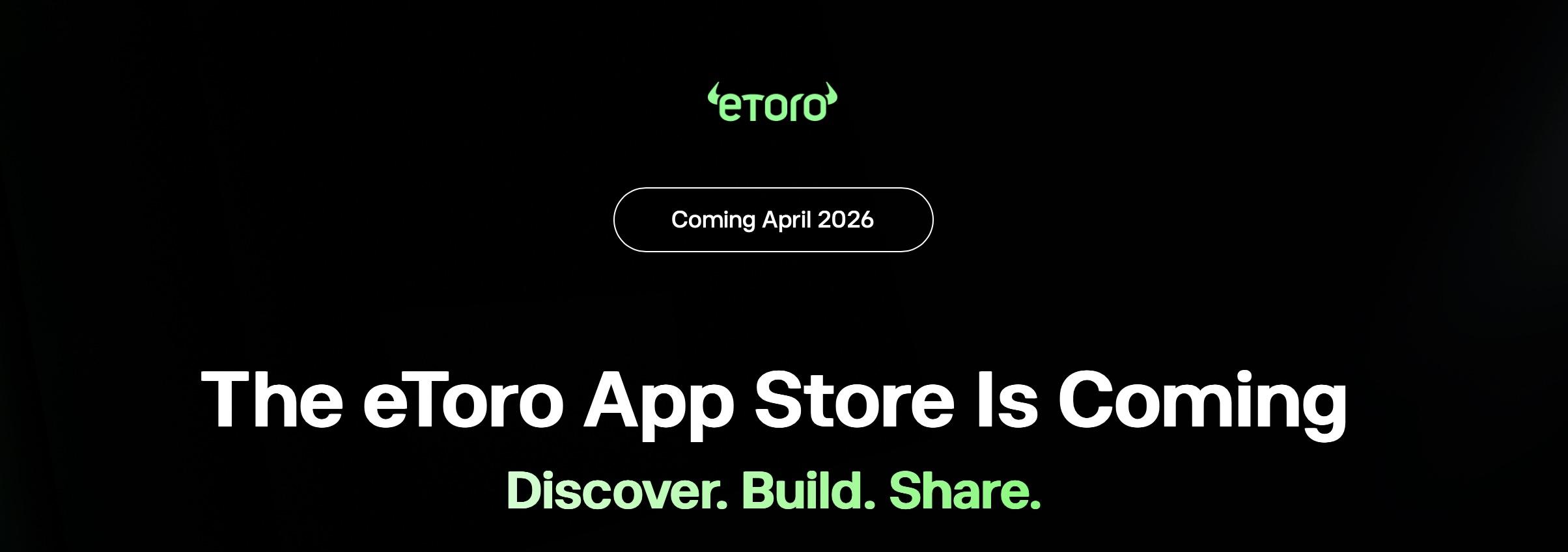 eToro宣布即将推出eToro App Store，连接投资者、AI开发者与开发者