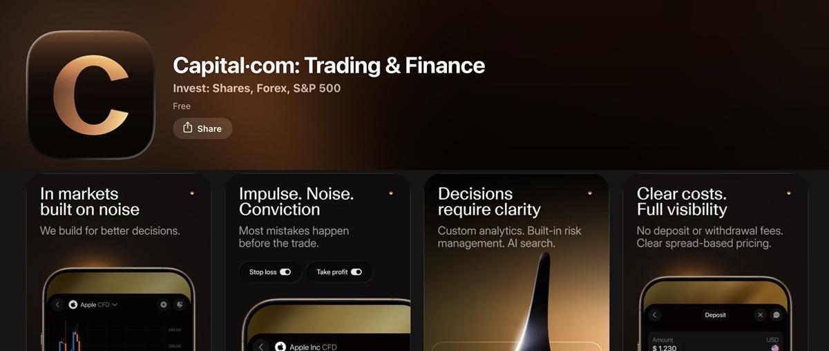Capital.com 启动品牌焕新：新Logo与重新设计的移动应用上线